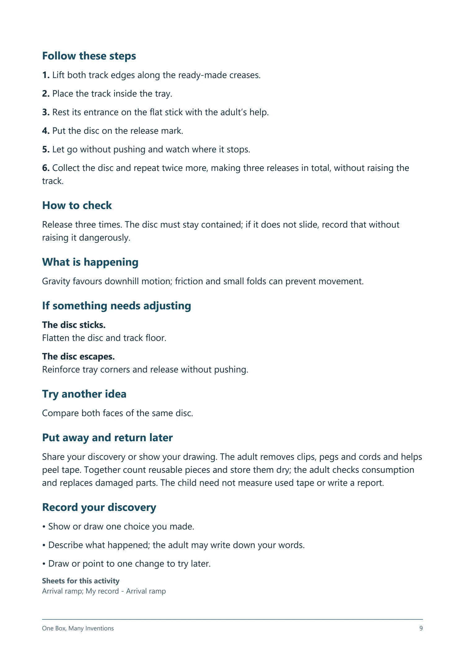 English PDF sample — Step by step: Test a ramp